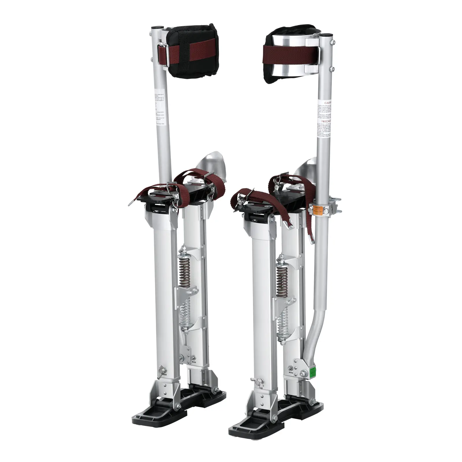 【summerfinds】VEVOR Drywall Stilts, 18''-30'' Adjustable Aluminum Tool Stilts with Protective Knee Pads, Durable and Non-slip Work Stilts for Sheetrock Painting, Walking, Taping, Silver