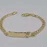 ID BRACELET WITH BUTTERFLY cuban link style fashion bracelet gold-plated 8"inches ENGRAVING AVAILABLE leave a note with your name