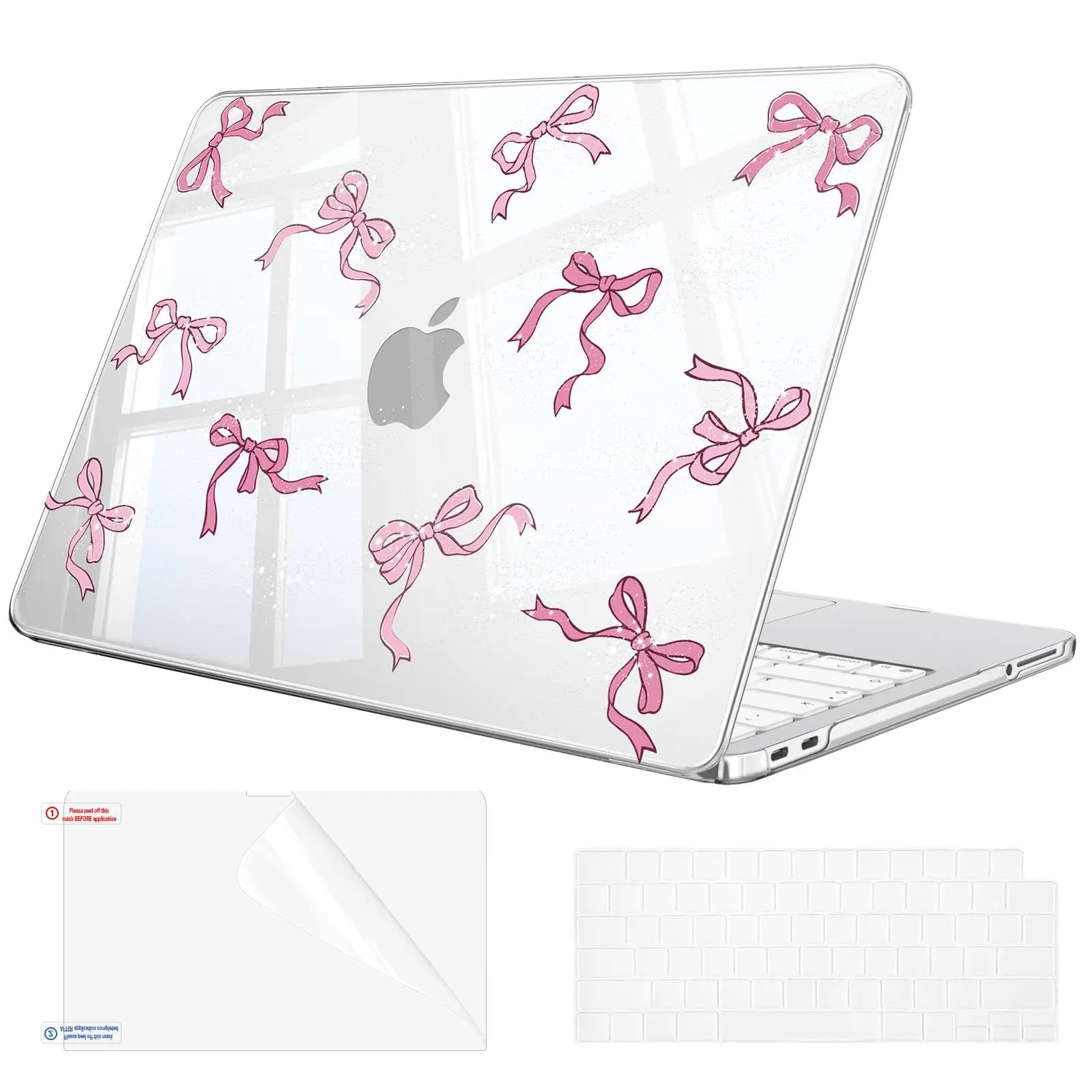 Fintie Durable Plastic Full-Edge Wrap Laptop Case for MacBook Neo 2026, Slim Lightweight Computer Cover with 1 × Yellowing-Resistant Transparent Keyboard Cover & High-Clarity Screen Protector [No MacBook Included] - Laptop Accessories