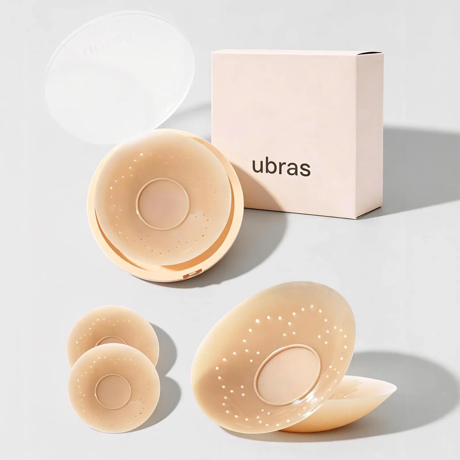 ubras Seamless Adhesive Nipple Covers Reusable Washable Thin Invisible Breathable Pasties For Daily Wear Fit A-D Cup Women
