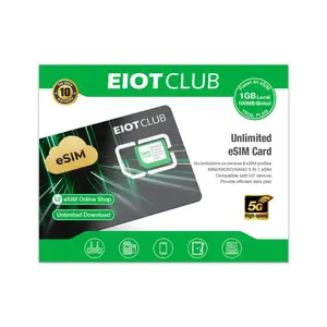 EIOTCLUB eSIM Card for Androids- Unlimited eSIM Downloads, 200+ Destinations, 5G for Unlocked Android Devices, Cellphone, Router, Global Travel eSIM Smartphone
