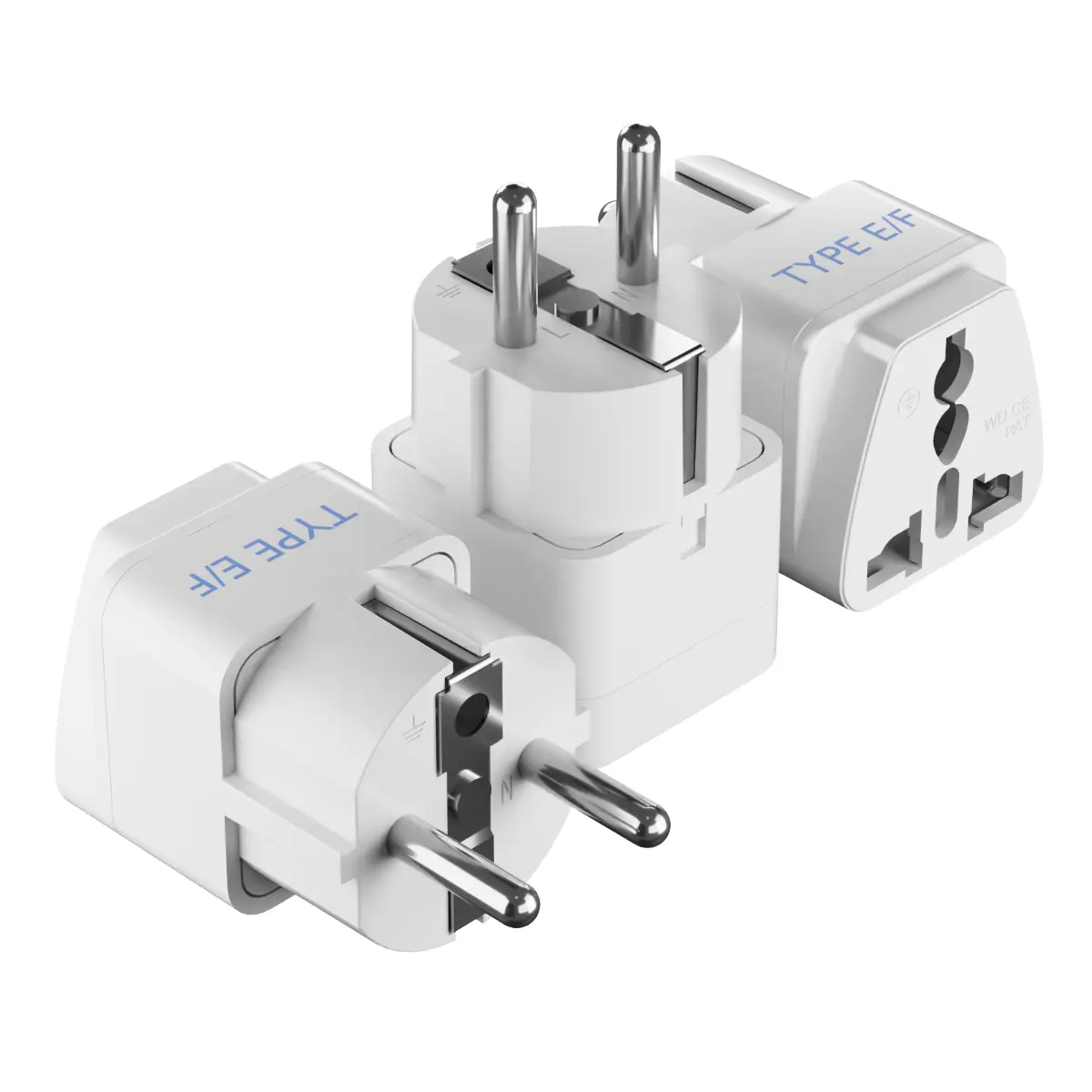 European (Schuko) Travel Adapter - Type E/F - 3 Pack (GP-9) European (Schuko) Travel Adapter - Type E/F - 3 Pack (GP-9)