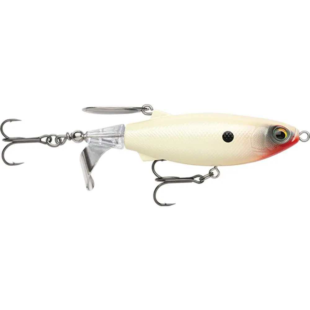 Rapala Claptail 110 Topwater Prop Bait - 4.25-inch Fishing Gear Supplies, Bass Fishing Lures with 3D Holographic Eyes for Maximized Hookup Success, Front Swivel Hook