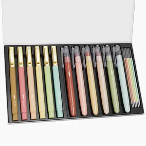 -  Highlighters and s No Bleed with Case, Warm Earthy , 19 count, 6 x Gel Highlighters, 6 x 0.7mm Ballpoint  s with 6 x Refills