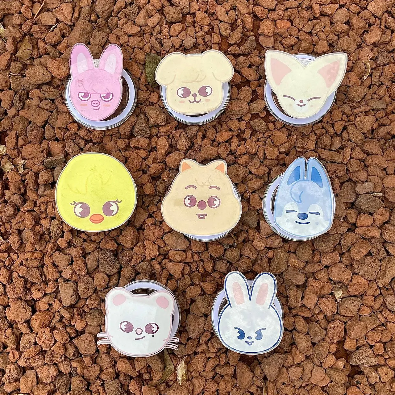 Cute Kpop Animal Face Phone Grip Collection - Magnetic Pop Socket & Kickstand - Kawaii Idol Inspired Accessory