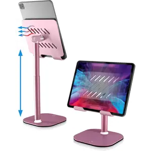 TabHolder, 7-10" Height Adjustable Tablet Stand,  iPad Stand for Desk, 270? Tilt iPad Holder, Kindle Holder, 15.6-17" Portable  Support, (Lavender )
