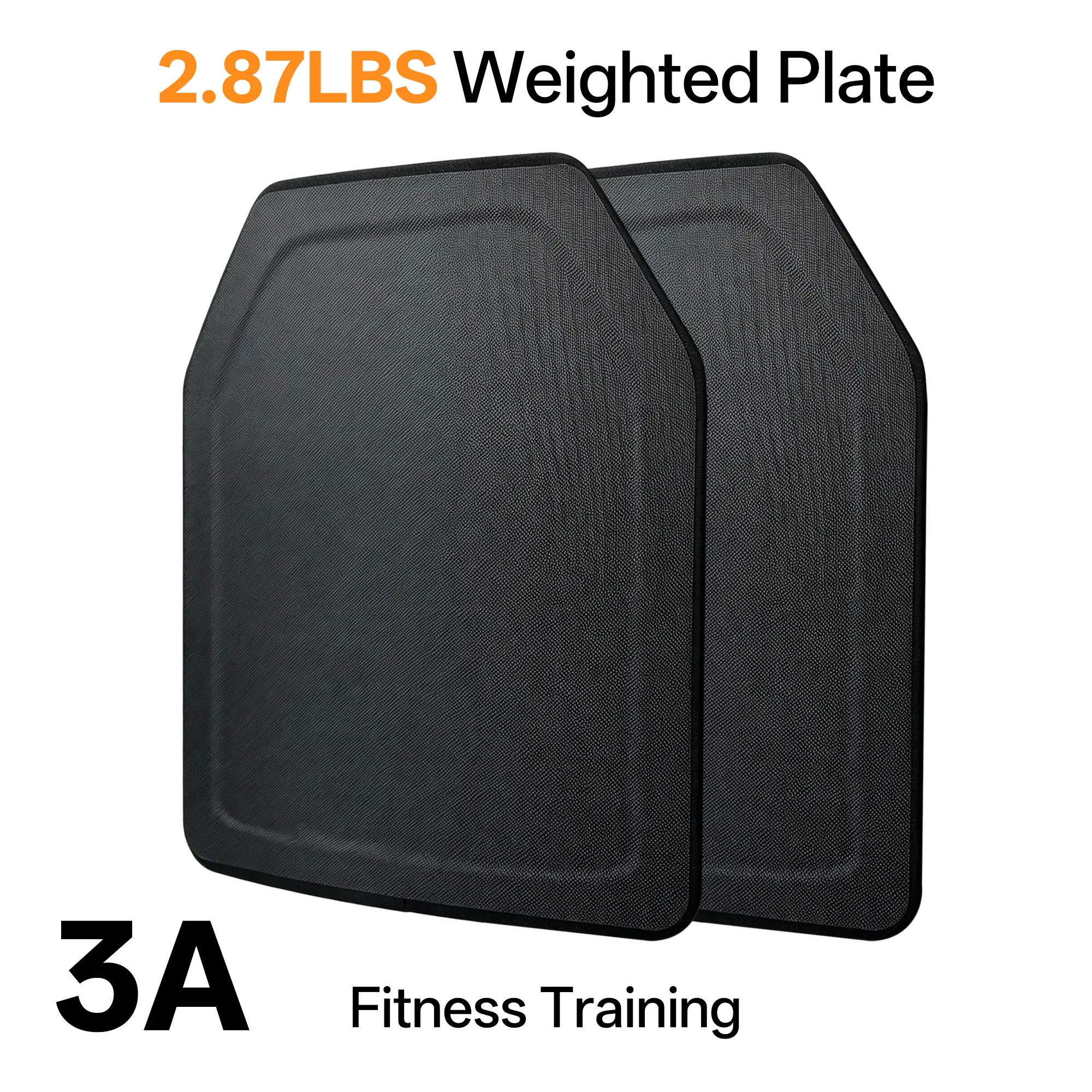 2PCS 3A Training Weighted Vest Plates (2.87 lbs), 10 x 12 inches, Strength Training Plates for Workouts and Fitness Training.
