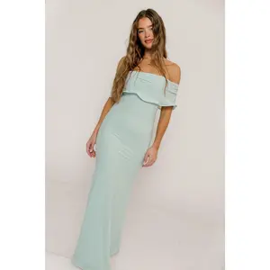 Tommie Maxi Dress in Light Blue - Bump Friendly (Size Up for Bump)