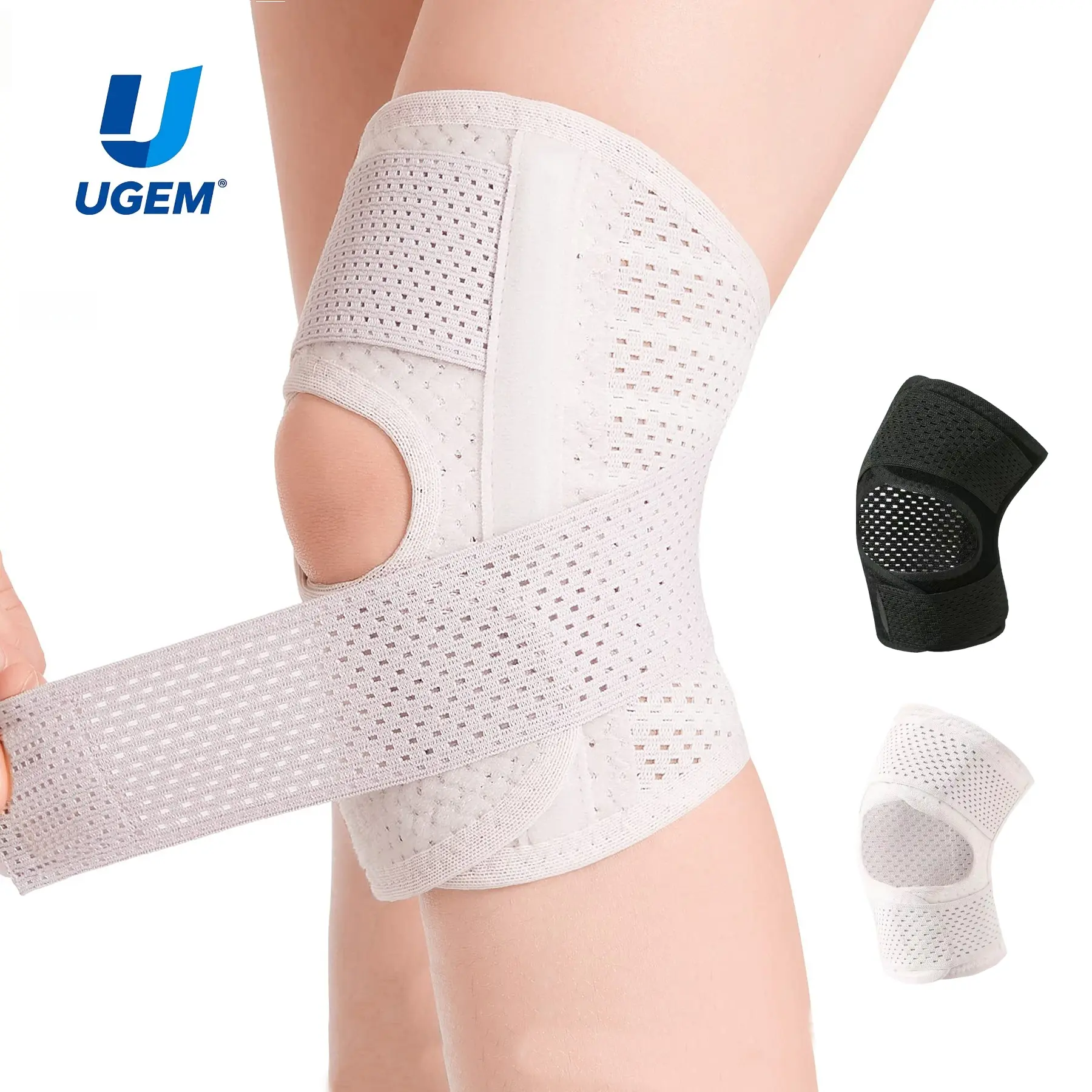 UGEM Adjustable Compression Knee Patellar Pad Tendon Support Sleeve Bracket for Arthritis Pain Relief & Injury Recovery in Running & Exercise Knee Wraps Protective Knee Booster summerwins,camping essentials
