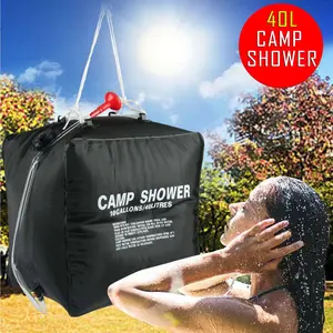 40L Solar Shower Bag for Outdoor Camping - Portable Water Storage with Thickened PVC Material & Hiking Essentials,summervibes Travel Accessories