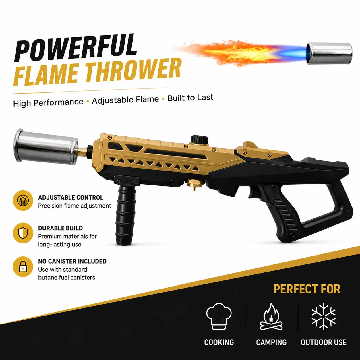 [Backyard BBQ] SEEVOLX Kitchen Propane Sprayer, Cooking Sprayer, Suitable for Steaks and Caramel Pudding, Outdoor BBQ Sprayer and Campfire Ignitioner, Portable Cooking Sprayer, Home and Camping Tools