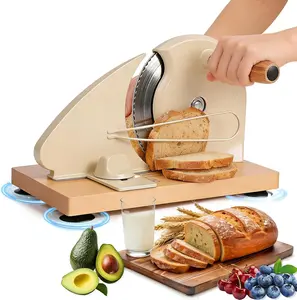 Upgraded Manual Bread Slicer for Homemade Sourdough Bread, Metal Guide & Adjustable Thickness, Classic Hand Crank Home Bread Slicer for Homemade & Commercial Use & Stainless Steel Blade