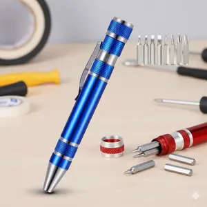 Precision Screwdriver Set, Multifunctional Screwdriver: Portable Aluminum Tool Kit with Screwdriver Bits for Home Repairs, Electronics, DIY Projects, Compact Design for Storage, Essential for Maintenance, Summer Cleanup, and Holiday Decorations