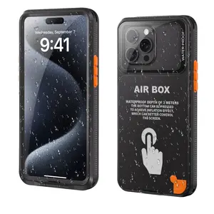 New Fashionable High-end Built-in Screen Protector 360-degree Full Coverage Strong and Drop-resistant IP68 Waterproof Mobile Phone Case for iPhone 16ProMax/15/14/13/12