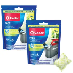 O-Cedar PACS Hard Floor Cleaner, Crisp Citrus Scent, 2-Pack for EasyWring, RinseClean, Mop an Bucket, Wood, Tile and Hard Floor Surfaces Household Cleaning