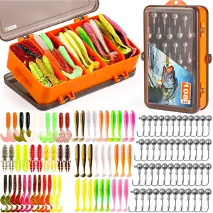 108pcs Fishing Tackle Kit for Bass & Trout, Paddle Tail Swimbaits, Soft Worm Lures, Spoon Lures, Crappie Jigs, Complete Bait Box for Freshwater Fishing Gifts