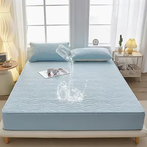 Waterproof Mattress Cover with 2''-12'' Deep Pockets, Soft Dirt-Proof Sheet, No Noise, No Wrinkle, Must-Have Bed Mattress Protector Cover for Bedroom,Collage Dorm,Hotel