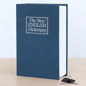 Disguised Book Safe Lock Box - Hidden Metal Safe with 2 Keys - Looks Like a Dictionary - Spacious Durable Compartment - Ideal for Home Office Security - Safe Deposit Box