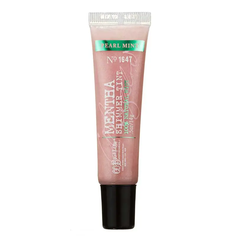 Shimmer Mentha Lip Tint - Pearl Mint No.1647, Makeup Lipgloss with Menthol, Cosmetic Lip Care Product
