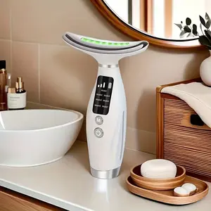 Rechargeable Lithium Battery Neck Facial Massager, Facial Beauty Massagers, Facial Beauty Machine, Facial Beauty Instrument, 7 Adjustable Modes for Face Absorption, Valentine's Day Gift for Friends