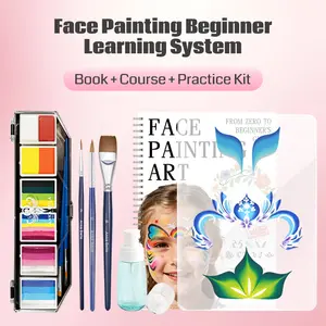 Face Painting Kit for Beginners  | Book + Course + Practice Set | Learn Fast & Paint Like a Pro