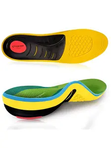 Pain Relief Orthotic Insoles, Orthopedic Insoles, High Arch Support for Plantar Fasciitis, Unisex Flat Foot Correction, Work Boots Cushions