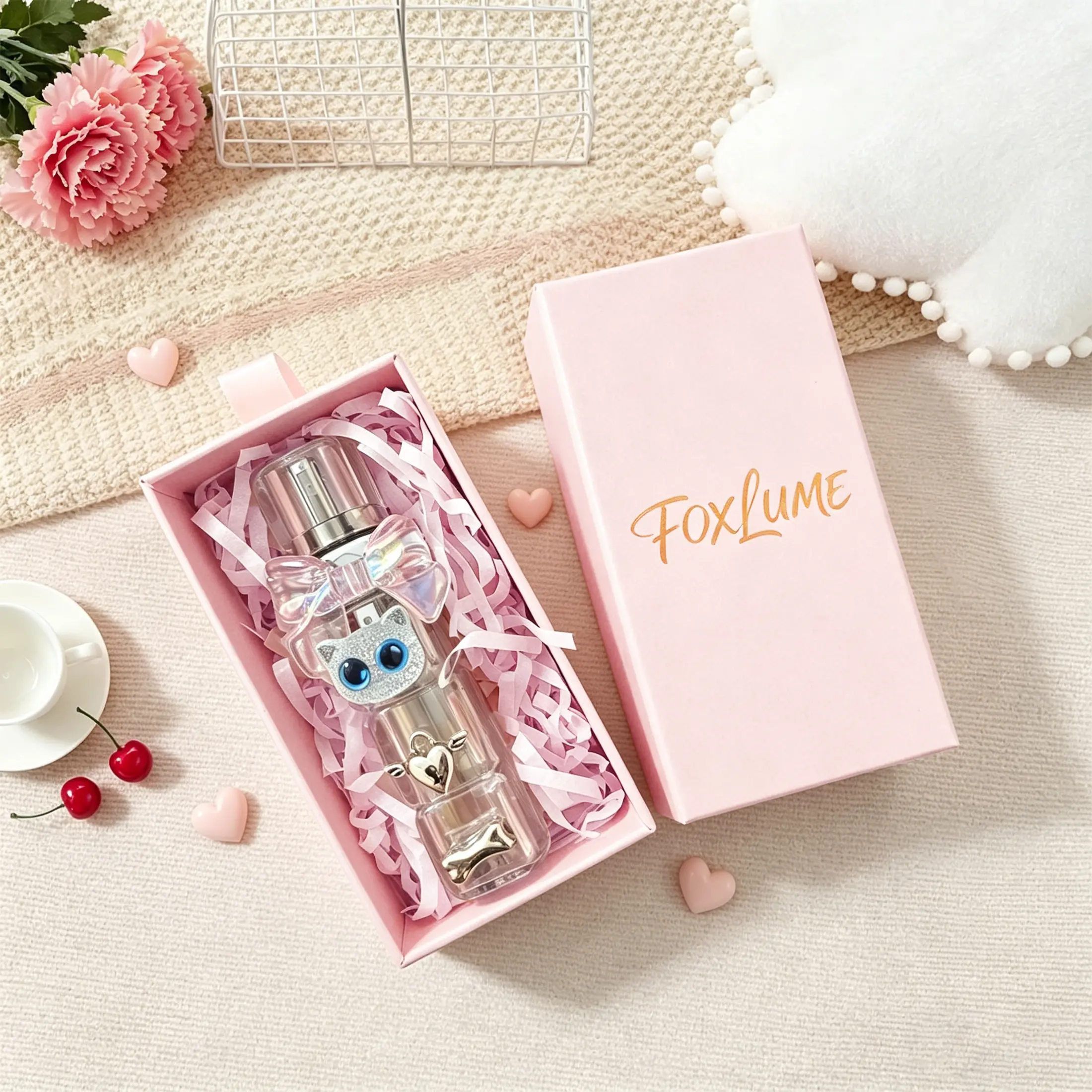 (Without Gas)Fidget Spinner Lighter for Stress Relief & Fun | Cute Cat Style｜Windproof, Adjustable Red Flame, Refillable｜Spin to Relax,  Perfect Gift with Box Rotating