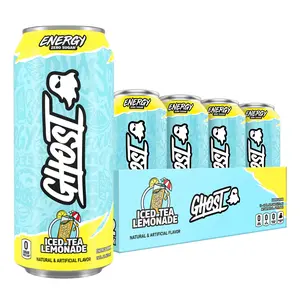 Ghost Energy Drink - Iced Tea Lemonade - 12-Pack 16oz Cans  - 200mg of Natural Caffeine, L-Carnitine & Taurine - Gluten & Sugar Free, Vegan  - Energy & Focus & No Artificial Colors