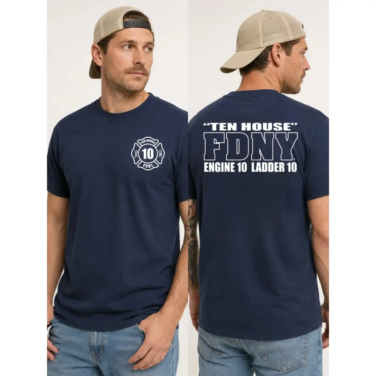 Fdny Ten House T-Shirt Sweatshirt Hoodie, Firefighter Shirt, Nyc Fire Department Tee, Gift For Firefighters, First Responder Gift, Unisex Sweater Pullover Tee