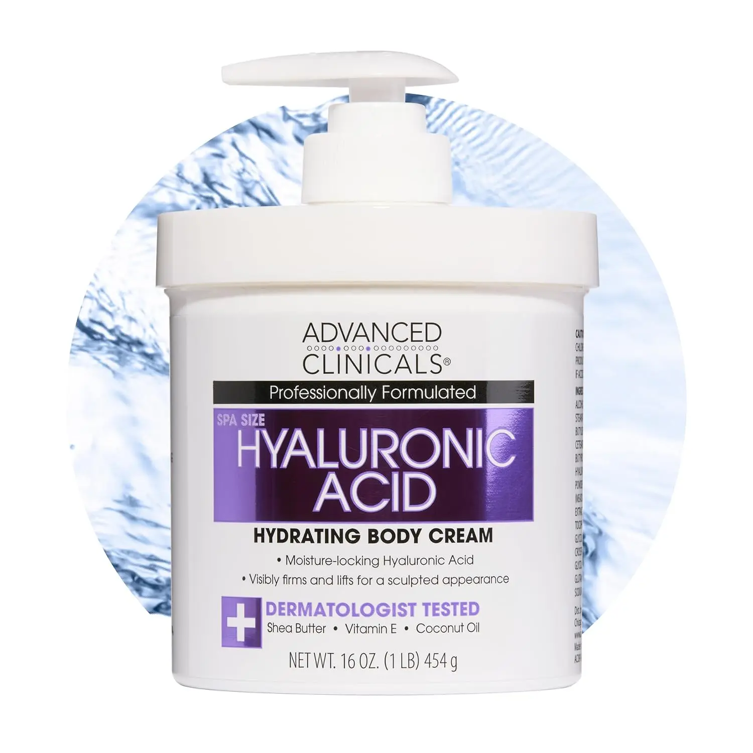 Advanced Clinicals Hyaluronic Acid & Vitamin E Moisturizer Body Cream, Hydrating Lotion for Adults to Improve Wrinkles, Dry Skin, Crepey Skin Appearance
