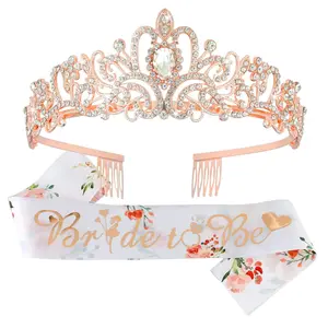 Bride To Be Sash & Bride Crown Kit,  Bride To Be Gifts Bridal Shower Decorations Bride To Be Sash Bachelorette Party Decorations Bridal Shower  for Bride Bride Tiara