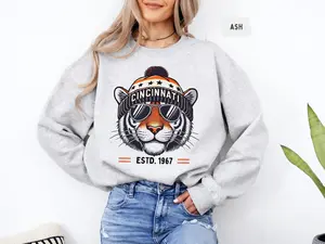 Cincinnati Football Sweatshirt - Unisex Crewneck, Bengal Fan Gift, Sports Team Apparel, Cozy Pullover,, Cincy Game Day Gear