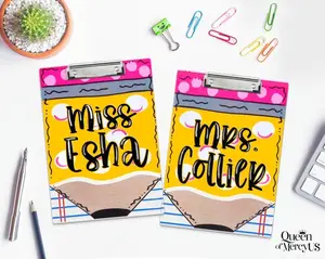 Personalized Teacher Clipboard, Teacher Appreciation Gifts, Teacher Gift,Teacher Pencil Acrylic Clipboard,Custom Teacher Clipboard with Name