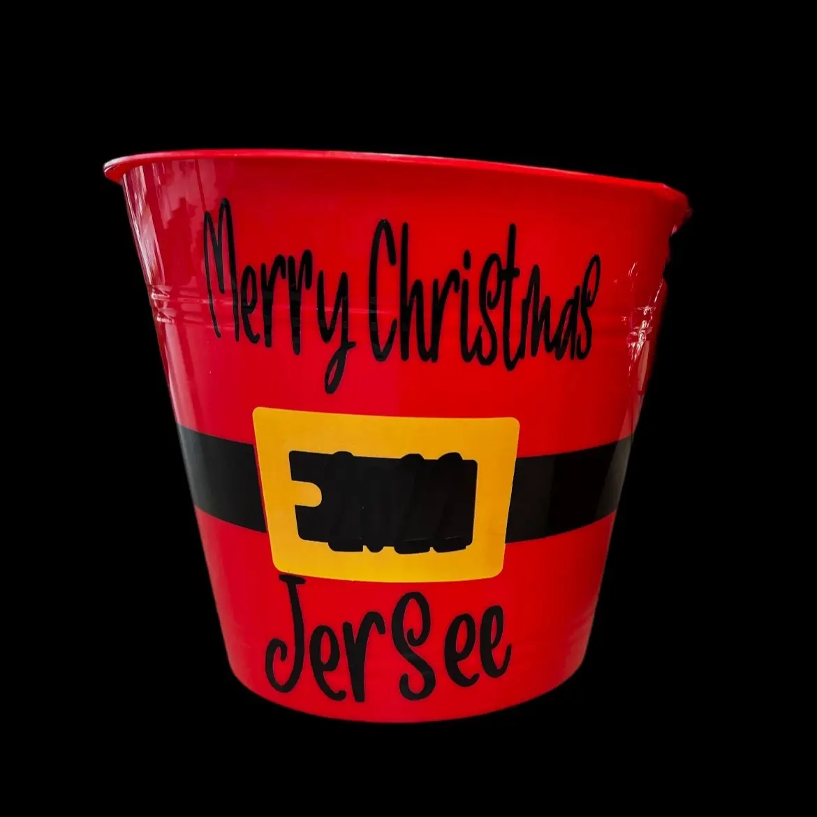 Santa's Secret Personalized Suit Buckets for a Merry & Bright Holiday! WITH NAME & YEAR