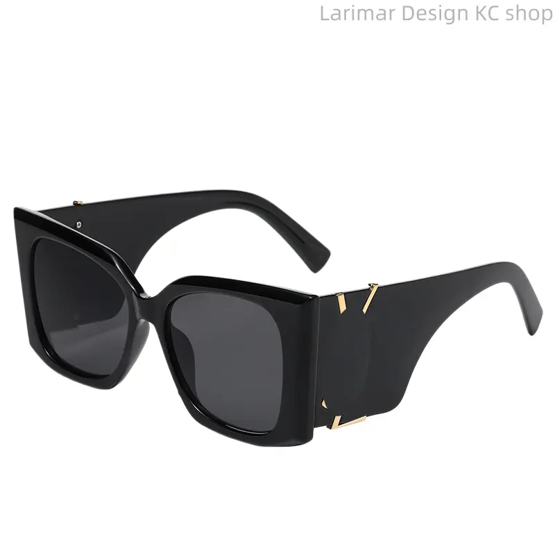 Ins Aesthetic Retro Large Frame Butterfly Cat Eye Sun Glasses, Niche Premium Temperament Ladies Street Shoot Party Beach Decorative Sunglasses