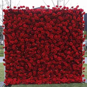 Elegant 5D Silk Rose Peony Wall Panel, Realistic Flower Wall Background, Artificial Flower Decorations, Ideal for Parties, Weddings, Baby Showers, DIY Photography
