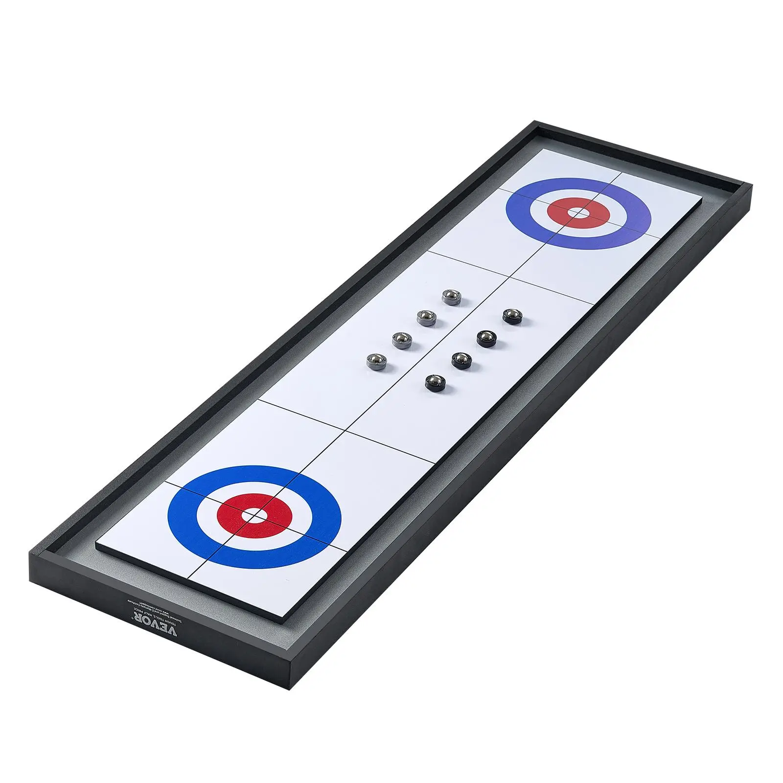 VEVOR 2-in-1 Shuffleboard & Curling Party Game Set, 45" Portable MDF Tabletop Board, 8 Rolling Pucks, Group Games for Kids & Family, Gift Ideas for Kids, Fun with Friends