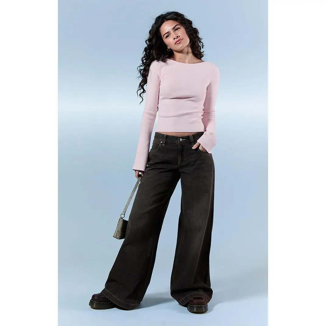 Pacsun Women's Sloane Low Rise Ultra Baggy Jeans Brown