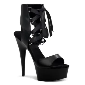 6 Inch Heel DELIGHT-600-14 Black PU