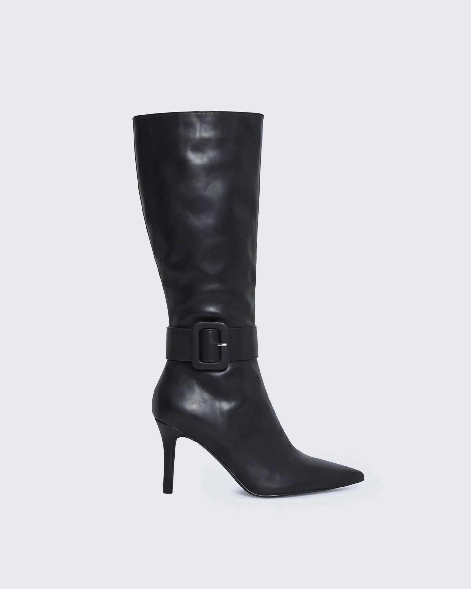 Women's Eunji Pointed Black Vegan Leather Boot - Stylish Women's Footwear, Fashionable Shoe