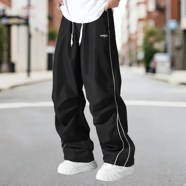 2/3-pcs-Men's Sports Pants Outdoor Hiking Running Fitness Straight-leg Trousers With Pockets Striped Solid Color Two/Three-piece Set for Menswear