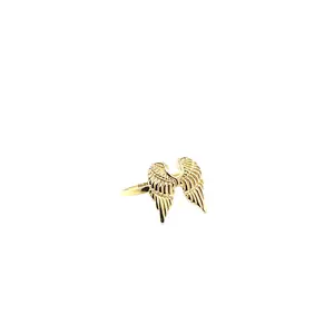 14k Yellow Gold Angel Wing Ring