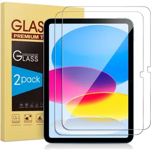 Screen Protector for iPad 11th 10th Generation (iPad A16 11-inch 2025/10.9 inch 2022), 2 Pack Tempered Glass for iPad 11/10 Gen, Case Friendly, Anti-Scratch, Touch