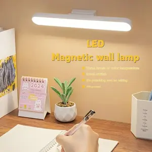 Student Desk Lamp Magnetic USB Rechargeable Eye-Care LED Light Adjustable Dimming Touch Control Table Bedside Reading Lamp