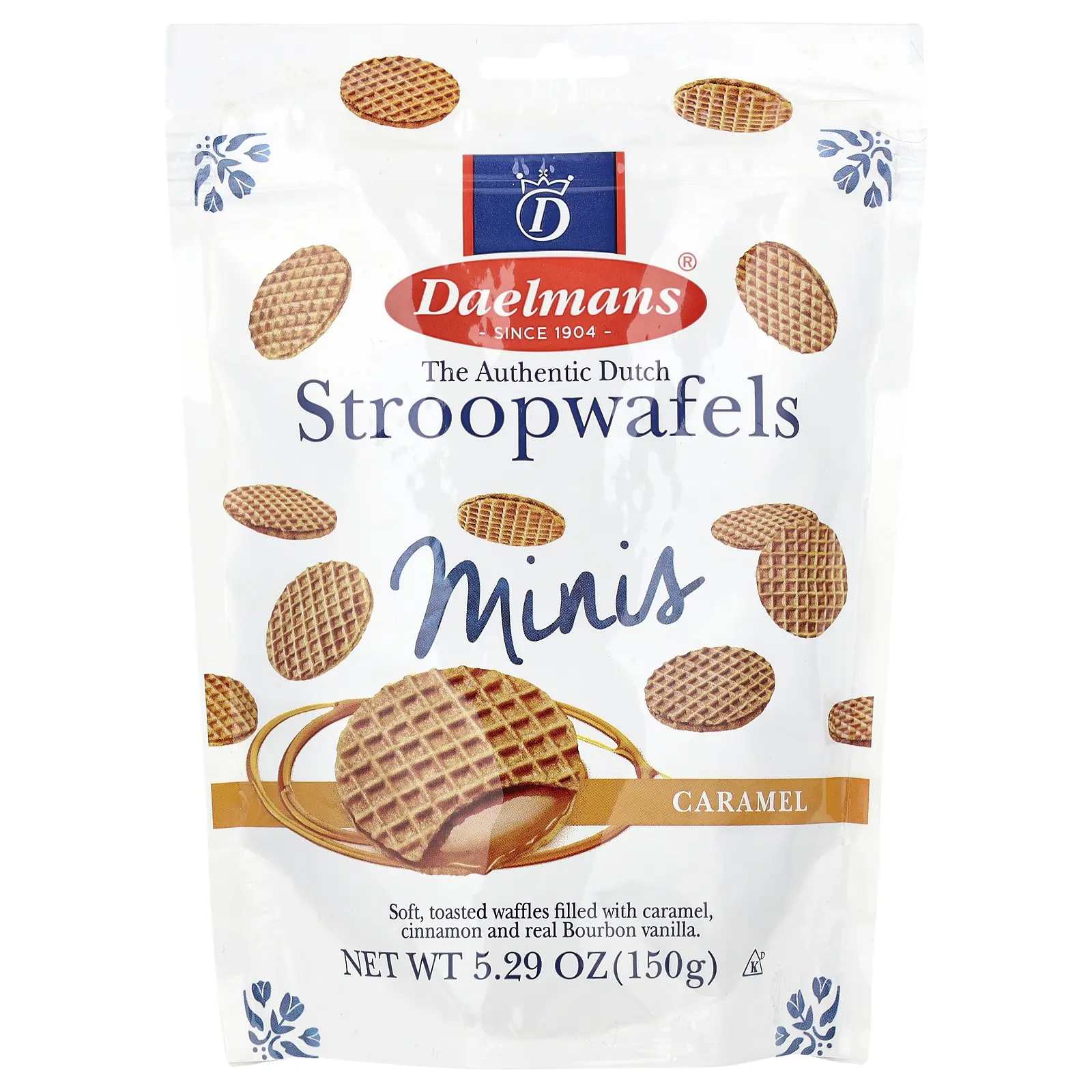 Daelmans Mini Stroopwafels, Caramel, 5.29 oz (150 g)
