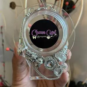 Charm Girl Accessories Pretty Silver Charm Bracelet Adjustable Fit for Average Wrist Size Elegant Everyday Wear Jewelry