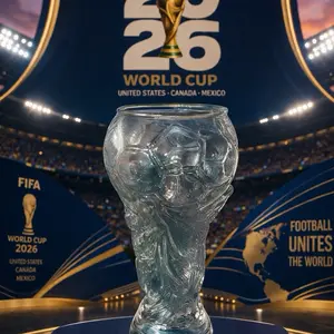 Vaso de vidrio copa de el mundo