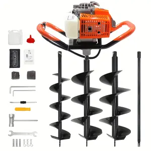 NEW 72cc Auger Post Hole Digger 2 Stroke Gas Powered Earth Post