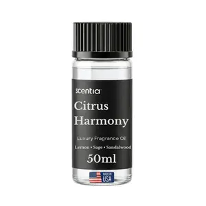 Scentia Citrus Harmony Fragrance Oil for Diffusers – Fresh Lemon & Eucalyptus Clean Home Scent Oil for Aromatherapy, Candle Making & DIY – Citrus Aromatic Fragrance Oil Refill – 120 ml