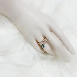 Turquoise Butterfly Diamond Ring
